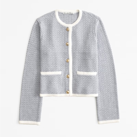 Abercrombie & Fitch Sweaters - [A&F] Textural Crew Sweater Jacket